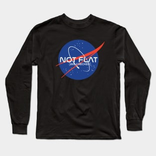 Nasa Not Flat We Checked Long Sleeve T-Shirt